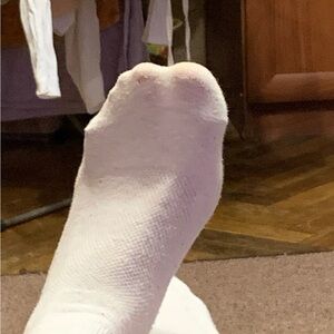 Worn White womens Socks